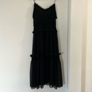 H&M Black Midi Strapless Dress